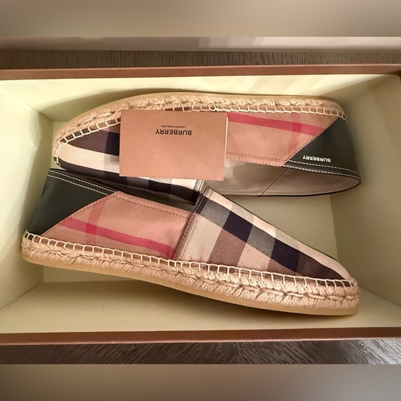 New Men’s Burberry Checkered Espadrilles size men’s US 12 UK 11 - Picture 8 of 13